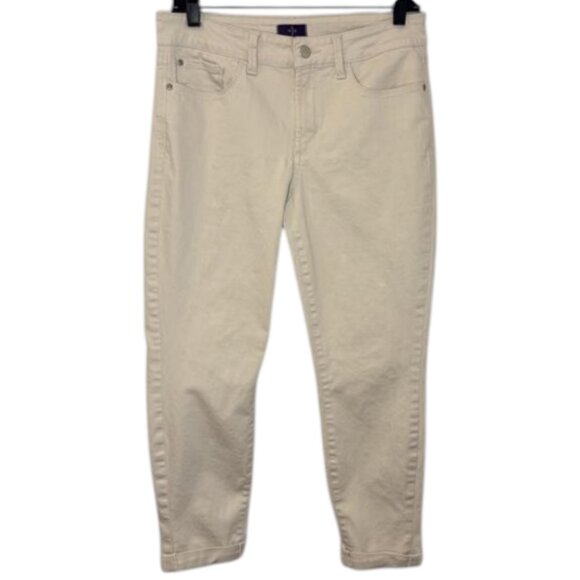 NYDJ slim-fit cropped jeans off white women size 29 - Picture 2 of 6